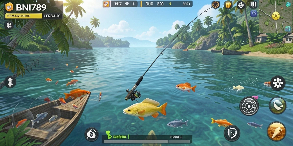 Tampilan aksi memancing yang mendebarkan dalam BNI789.