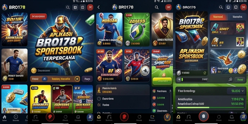 Screenshot utama BRO178 menampilkan suasana taruhan olahraga yang seru.
