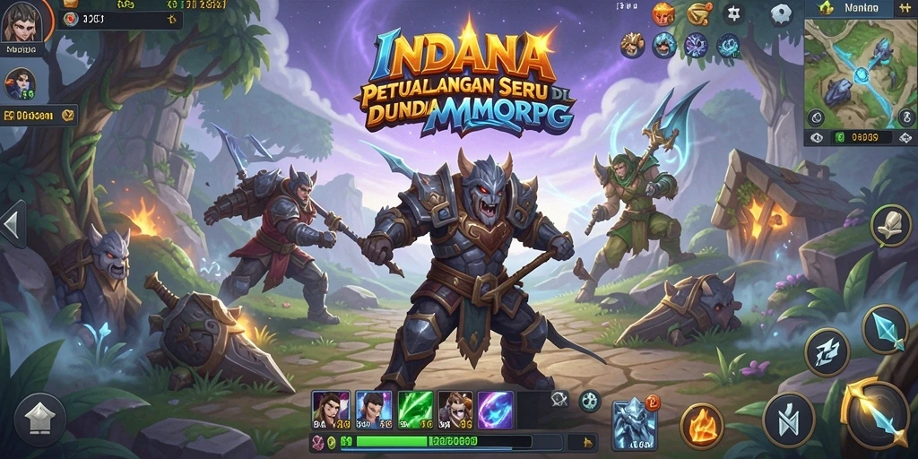 Screenshot INDAAA menampilkan petualangan mendebarkan di dunia MMORPG.