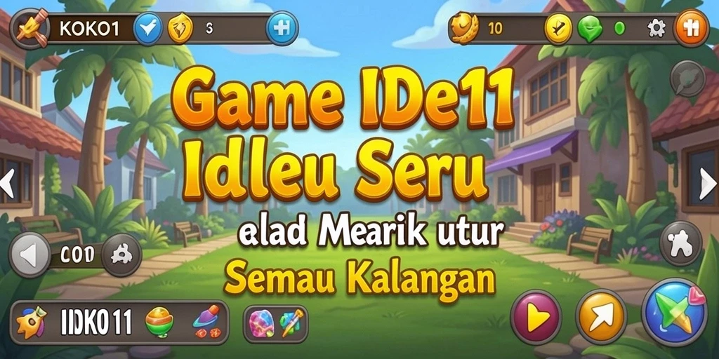 Screenshot gameplay KOKO11 yang menunjukkan dunia Idle yang menawan.