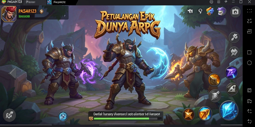 Screenshot permainan PASAR123 menampilkan aksi pertarungan yang seru.